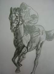 Horse and Jockey - practice sketch