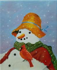 Snowman and Redbird