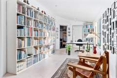 An all-white Danish X-factor house library