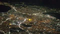 Night view of Manila from the air