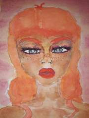 Red-haired girl - Water Color