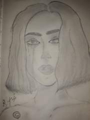 Crying woman portrait