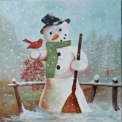 Snowman and Friend