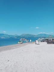 White sandy beach at Blue Rock resort in Subic Bay
