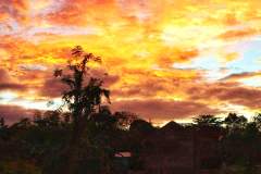 Beautiful Tropical Sunset over Calamba, Laguna in the Philippines