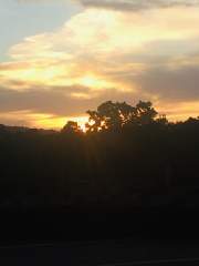 Sunset over Blackmoor Golf Course, Hampshire , England.