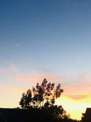 Sunset and the New Moon