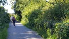Cycle path on the route of the old Strawberry Line