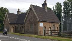 Axbridge Station Building from the A371 Axbridge By-pass
