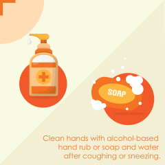 Always use alcohol or soap and water