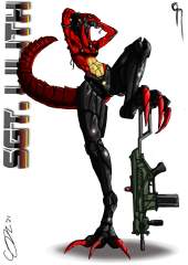 SGT. Lilith Pin Up