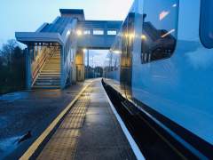 Early Morning at Alton Railway Station in Hampshire.