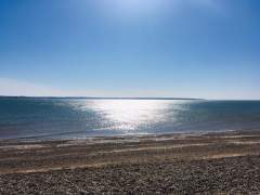 Sun reflecting on the Solent
