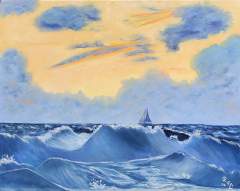 Sailboat on an Angry Sea