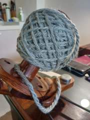 Home-spun wool - Undeyed natural grey Corriedale sheep's wool yarn