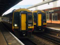 158/159 Diesel Multiple Units at Salisbury