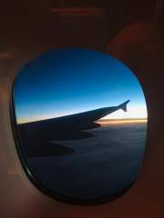 Sunset aboard Flight EK016