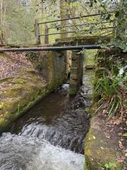 The “Kissing Bridge” over the River Wey.