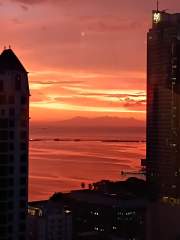 Fiery Orange and Yellow Manila Bay Sunset